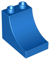 Lego Duplo kostka stříška zakulacená tm. modrá 3x2x2